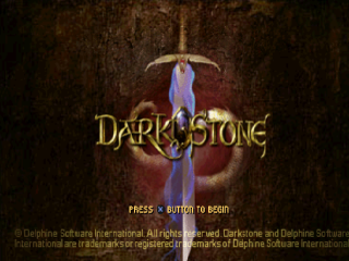 Darkstone title screen for Playstation